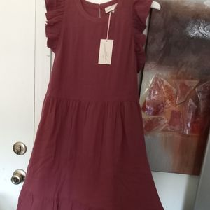 Universal Thread Women's Dress Burning Rose Sleeve